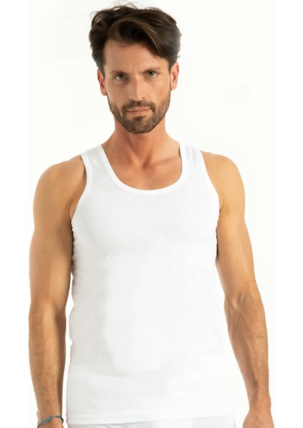 Beyaz Pamuk Askılı Atlet