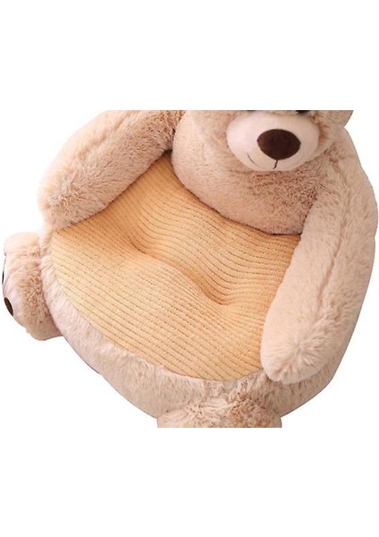 Sevimli Karikatür Şekli Çocuk Kanepe Sandalye Yumuşak Peluş Toddler Koltuk Toddler Mobilya Oturma Odası Yatak Odası (Haki) (Yurt Dışından) modelleri
