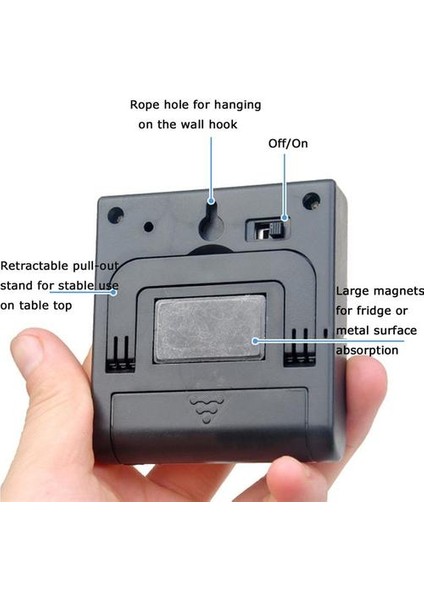 Mutfak Manyetik Dijital Zamanlayıcı Dakika Ikinci Zamanlayıcı LCD Dijital Ekran Çalar Saat Pişirme Geri Sayım Kronometre | Mutfak Zamanlayıcıları (Gümüş) (Yurt Dışından)