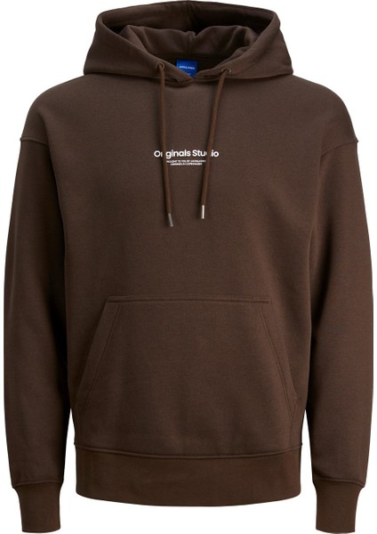 Kapüşonlu Rahat Kesim Kahverengi Erkek Sweat 12241687 modelleri