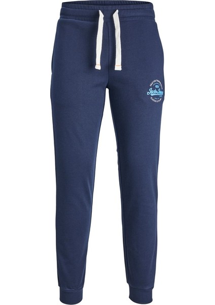 Büyük Beden Lastikli Paça Lacivert Erkek Eşofman Altı 12236953