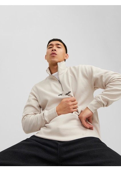 Jorvesterbro Sweat Quarter Zıp Hn Sn Erkek Bej Sweatshirt 12241777-Moonb indirimleri