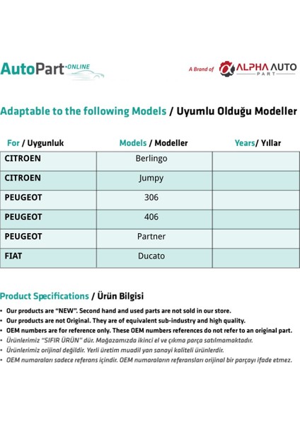 Fiat Ducato,citroen Berlingo Jumpy İçin Debriyaj-Fren Pedal Lastiği