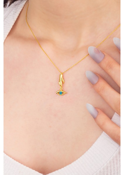 925 Ayar Gümüş Ellerimdeki Göz Kolye modelleri