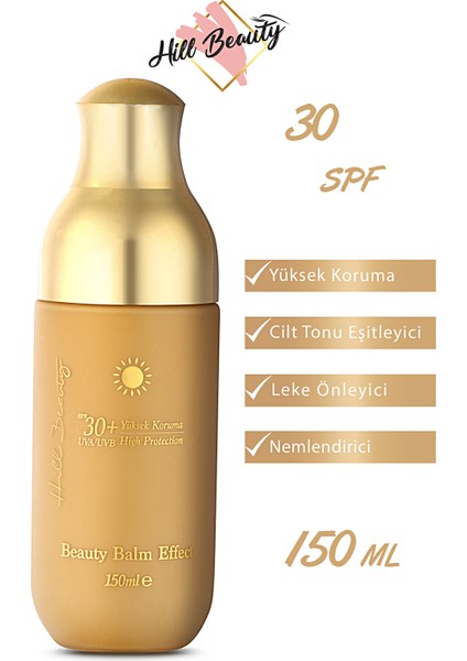 Hyaluronik Asit Etkili Renkli 30+SPF Güneş Kremi 150ml