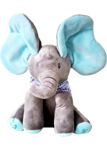 Lishide 30 cm (11.81IN) Peekaboo Fil Uçan Fil Elektrikli Peluş Oyuncak Çocuk Rahatlatıcı Bebek Utangaç Gözler Kapsayan Fil (Yurt Dışından)
