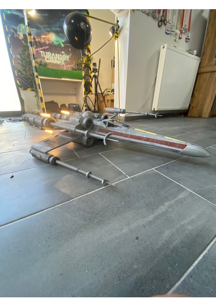 Star Wars x Wing Uzay Gemisi Dekor Futuristic Avize (Ampül Dahil 70 cm Boy)