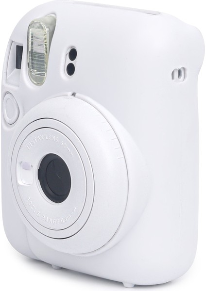 Instax Mini 12 Beyaz Fotoğraf Makinesi - 10'lu Film - Kıskaçlı Resim Standı ve Silikon Kılıf Seti