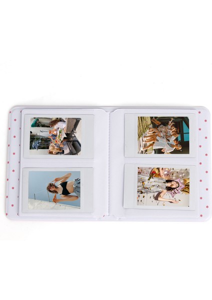 Instax Mini Film Uyumlu 64'lü Pembe Pvc Albüm