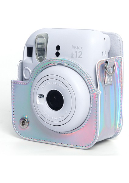 Instax Mini 12 Beyaz Fotoğraf Makinesi - 10'lu Film ve Parlak Kılıf Seti