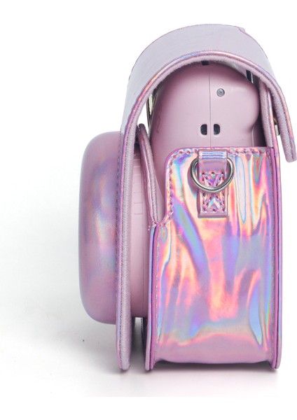 Instax Mini 12 Makine Uyumlu Pembe Parlak Deri Kılıf fiyatları