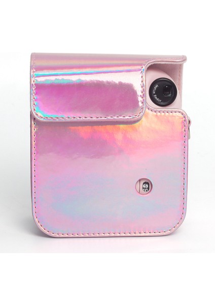 Instax Mini 12 Makine Uyumlu Pembe Parlak Deri Kılıf fırsatları