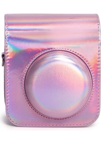 Instax Mini 12 Makine Uyumlu Pembe Parlak Deri Kılıf indirimleri