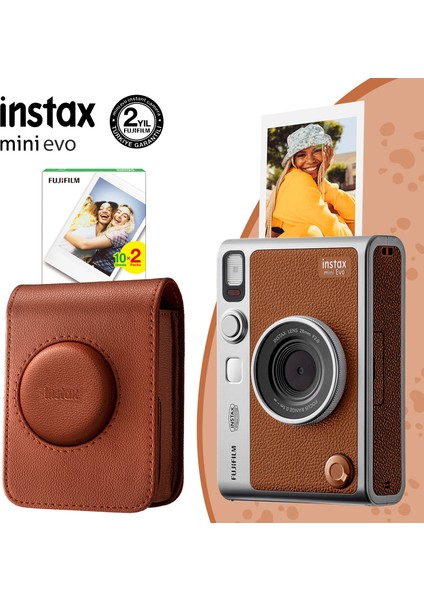 Instax Mini Evo Kahverengi Fotoğraf Makinesi ve Hediye Seti 4