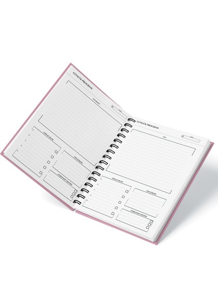 Deep Notebook Süresiz Planlayıcı Ajanda A5 Spiralli Şemsiye İçinde Tavşanlar Maskot Tasarımı