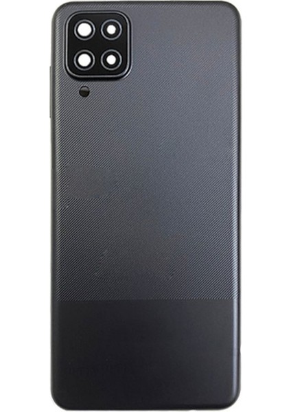 Samsung Galaxy A12 Uyumlu Batarya Kapağı (Siyah) NT-103073