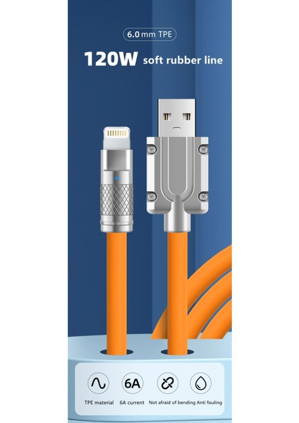BN58 iPhone Uyumlu 120W Watt 6A Süper Hızlı Şarj Data Kablosu 1 Metre Ios Kablo fiyatları