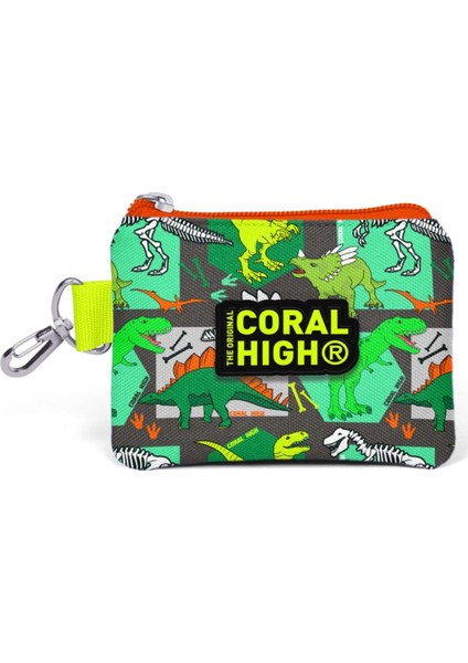 Yeşil Dinazorlar Bozuk Para Çantası Erkek Çocuk
