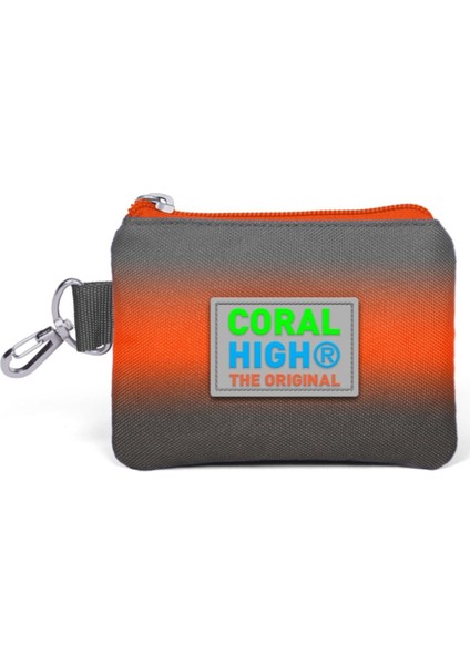 Siyah Turuncu Gradyan Bozuk Para Çantası Erkek Çocuk