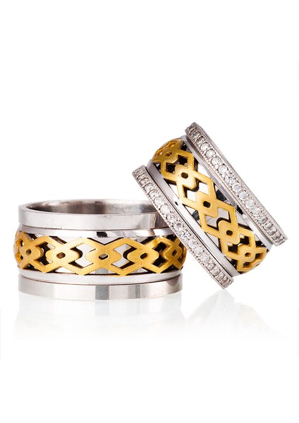 Anemon Modeli Bay Gümüş Alyans