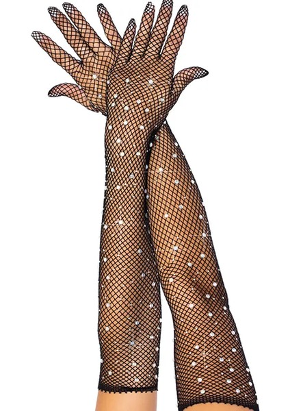 Siyah Uzun Şık Gelin Eldiveni Tül Eldiven Nikah/Düğün Eldiveni Taşlı Eldiven Parti Eldiveni modelleri