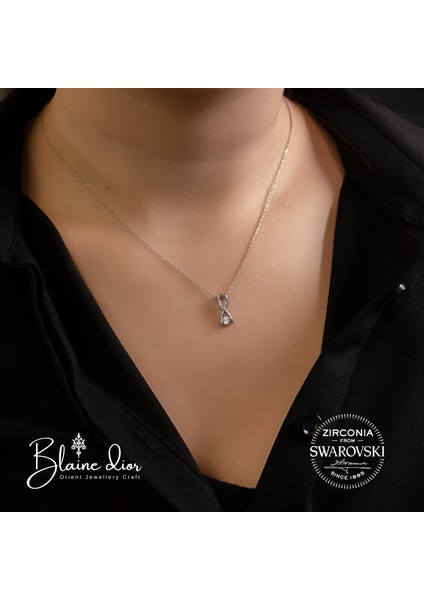 Swarovski Sonsuzluk Kadın Gümüş Kolye | 925 Ayar Gerçek Gümüş indirimleri