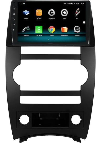 Jeep Commander Android 12 Multimedya Carplay 8gb Ram + 128GB HDD Navigasyon Ekran