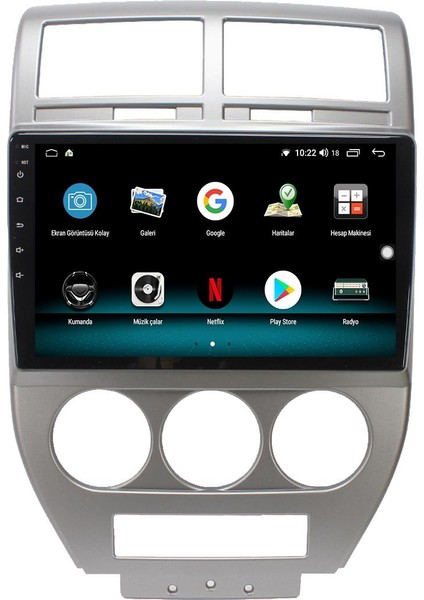 Jeep Compass Android 12 Multimedya Carplay 8gb Ram + 128GB HDD Navigasyon Ekran