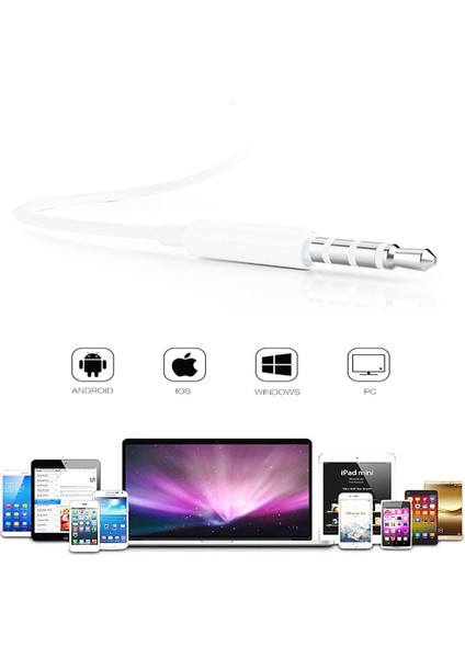 Samsung Xiaomi Huawei Oppo Uyumlu Jack Girişli Kablolu Yüksek Ses Kalitesi Beyaz Kulakiçi Kulaklık fiyatları
