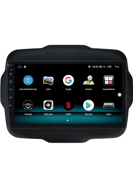 Jeep Renegade Android 12 Multimedya Carplay 8gb Ram + 128GB HDD Navigasyon Ekran