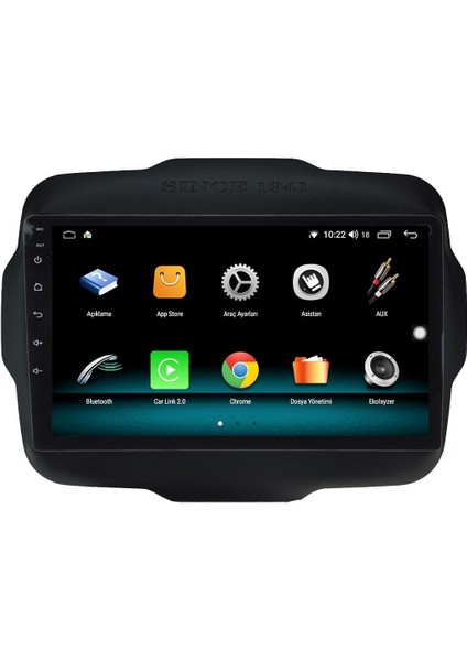 Jeep Renegade Android 12 Multimedya Carplay 8gb Ram + 128GB HDD Navigasyon Ekran