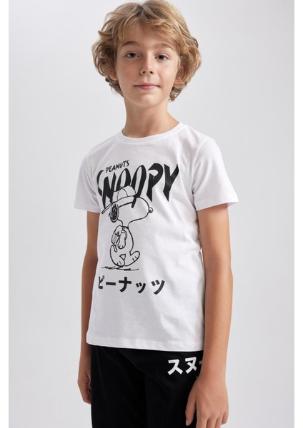 Erkek Çocuk Snoopy Kısa Kollu Şortlu Pijama Takımı A8608A823SM