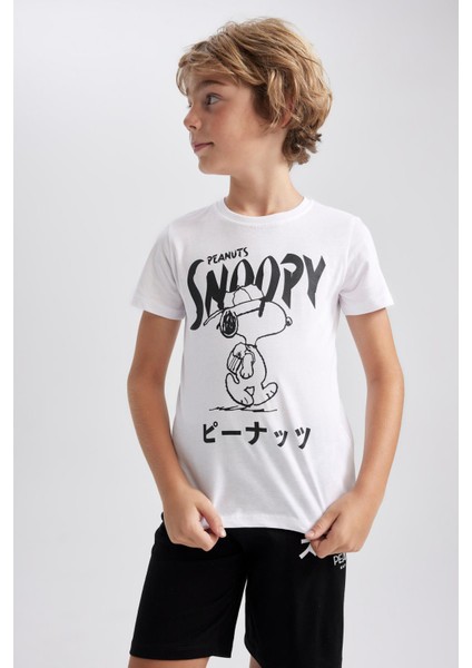 Erkek Çocuk Snoopy Kısa Kollu Şortlu Pijama Takımı A8608A823SM