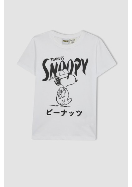 Erkek Çocuk Snoopy Kısa Kollu Şortlu Pijama Takımı A8608A823SM