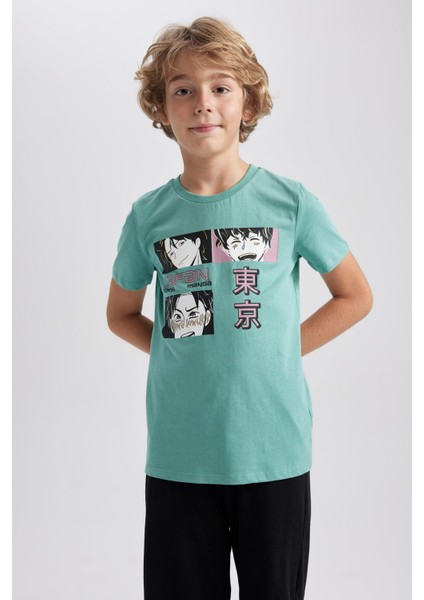 Erkek Çocuk Baskılı Kısa Kollu Pijama Takım A2486A823SM