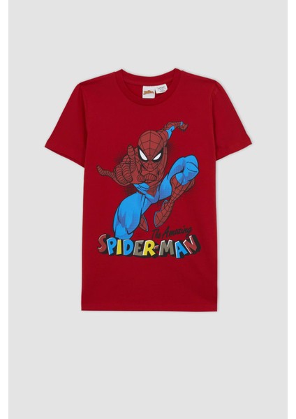 Erkek Çocuk Marvel Spiderman Lisanslı Kısa Kollu Pijama Takım A7487A823SM