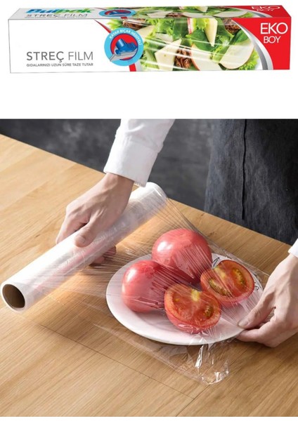 Yüksek Kaliteli Streç Film Rulo - 45 cm x 300 Metre
