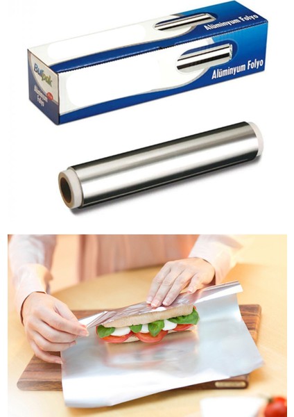 Premium Yemek Için Alüminyum Folyo - 45 cm x 13 Mikron (800 Gr)