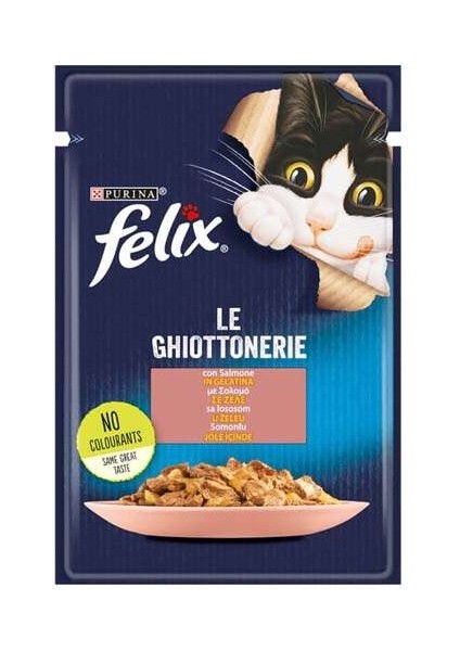 Felix Pouch Karışık Kedi Yaş Mama 85 gr (Somon-Tavuk-Sığır-Domates Soslu Sığır) 20 Adet