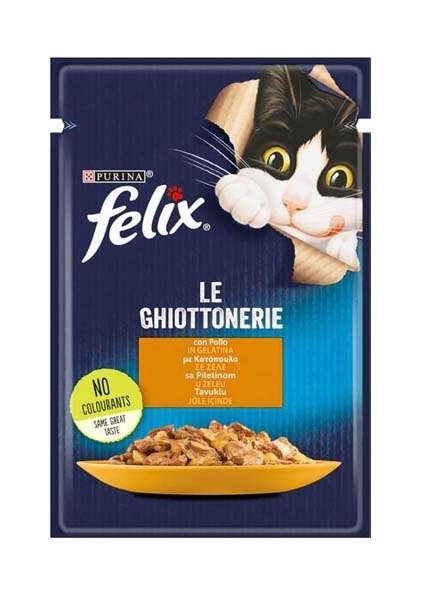 Felix Pouch Karışık Kedi Yaş Mama 85 gr (Somon-Tavuk-Sığır-Domates Soslu Sığır) 20 Adet