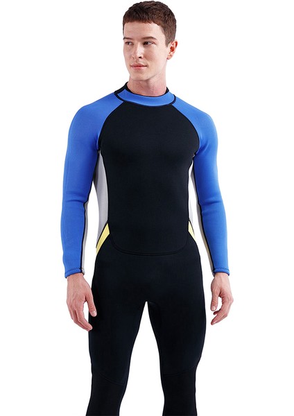 Erkekler Için 3mm Neopren Wetsuit Geri Zip Tam Vücut (Yurt Dışından)