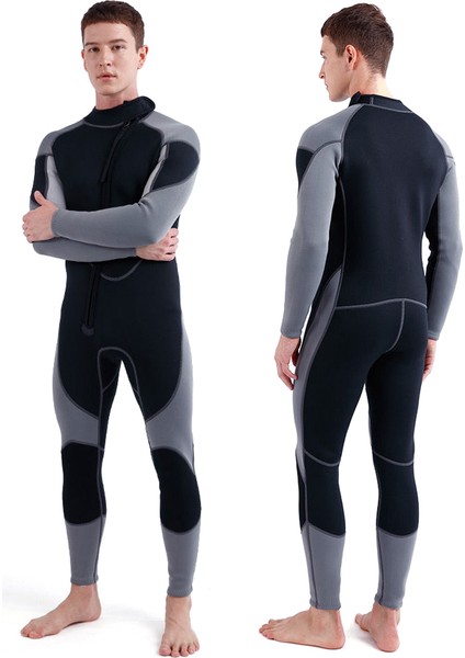 Erkekler Için 3mm Neopren Wetsuit Ön Zip Tüm Vücut (Yurt Dışından)