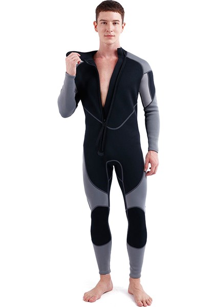 Erkekler Için 3mm Neopren Wetsuit Ön Zip Tüm Vücut (Yurt Dışından)