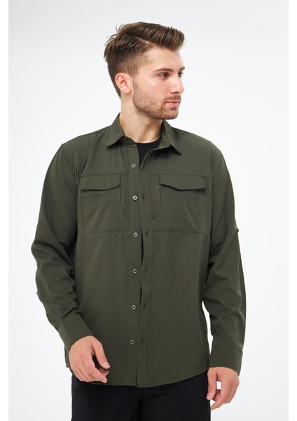 Erkek Yakın Koruma Hava Boşluklu Fonksiyonel Cepli Ayarlanabilir Kollu Tactical Gömlek GM-002