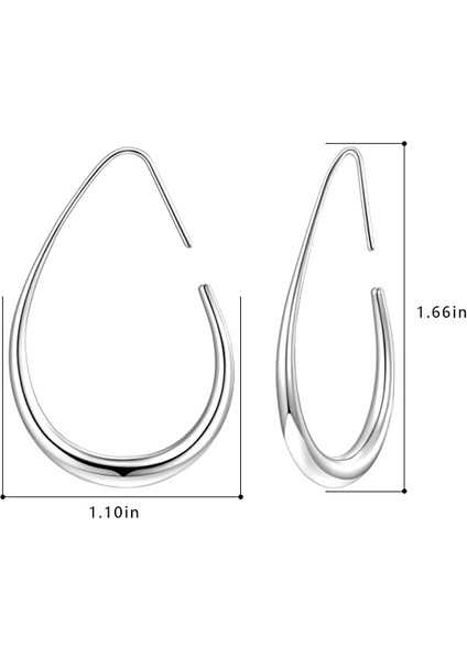 7mm Kadın Oval Küpe - Gümüş (Yurt Dışından) fiyatları