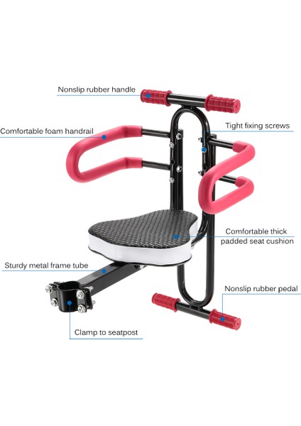 Hızlı Bırakma Ön Montaj Çocuk Bisiklet Koltuğu Çocuk (Yurt Dışından)