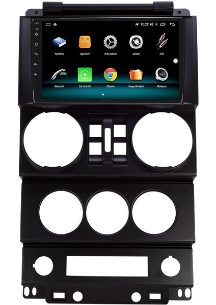 Jeep Wrangler Android 12 Multimedya Carplay 8gb Ram + 128GB HDD Navigasyon Ekran indirimleri