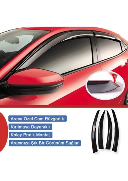 Renault Symbol Mügen Cam Rüzgarlığı 2013-2020 Arası 4 Lü Set