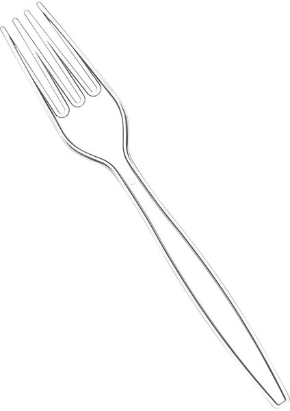 50 Parça Tek Kullanımlık Plastik Çatal - Şeffaf (Yurt Dışından)