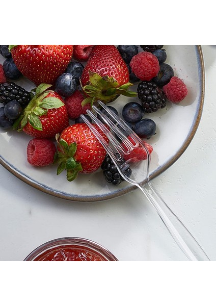 50 Parça Tek Kullanımlık Plastik Çatal - Şeffaf (Yurt Dışından) fırsatları